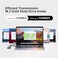 SSK 2TB SSD External Hard Drive Portable SSD Up to 550MBs Fast Solid State Drives External Drive USB 32 Gen2 SSD for iPhone 15Pro Windows Mac Android with LED Light Trim SMART Supported