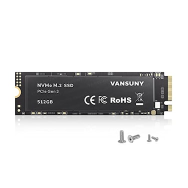 Vansuny 512GB NVMe M2 Internal Solid State Drive PCIe 30 TLC M2 SSD 3D NAND 2280 Speed up to 34002900MBs Internal Solid State Hard Drive PCIe SSD