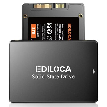 Ediloca 2TB SSD Internal Solid State Drive 25 SATA III 6Gbs 550MBs Read Speed 3D TLC NAND 2TB SATA SSD PCLaptop Upgrade ShockResistant DropProofES106
