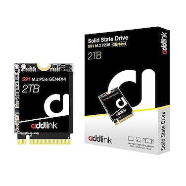 Addlink New S91 2TB 2230 NVMe High Performance PCIe Gen4x4 2230 3D NAND SSD Read Speed up to 5000 MBs Compatible with Steam Deck ROG Ally Laptop Internal Solid State Drive ad2TBS91M2P