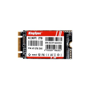 KingSpec 2TB M2 SATA 2242 SSD NOT for NVMe Slots Upgrade for LaptopDesktop SATA III 6Gbs BM Key Up to 550MBs