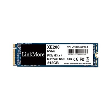 LinkMore XE200 512GB PCIe Gen3 NVMe M2 2280 Internal Solid State Drive Gen30X4 Read Speed Up to 2500MBs for Latop and PC