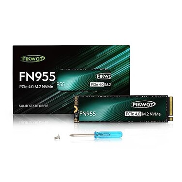 Fikwot FN955 4TB NVMe SSD M2 2280 PCIe Gen4x4 Up to 7300MBs 3D NAND TLC Flash Internal Solid State Drive Configure SLC Cache Storage and Memory Expansion for PS5 Laptop Desktop