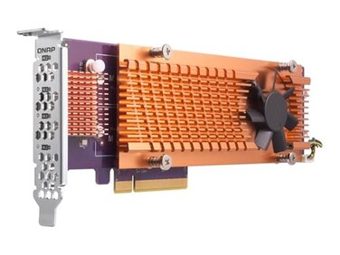 QNAP QM24P384 Quad M2 PCIe SSD Expansion Card Supports up to Four M2 2280 Form Factor M2 PCIe Gen3 x4 SSDs PCIe Gen3 x8 Host Interface LowProfile Bracket preLoaded