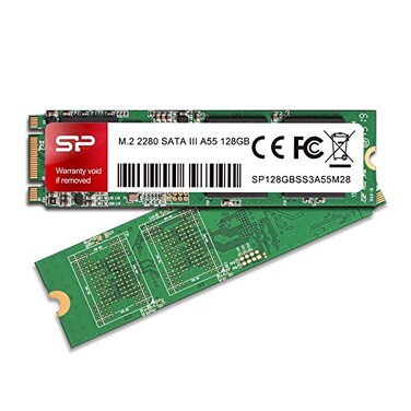 SP Silicon Power Silicon Power 128GB A55 M2 SSD SLC Cache For Speed Boost SATA III Internal Solid State Drive 2280 SU128GBSS3A55M28AB