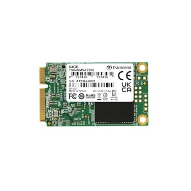 Transcend MSA230 64GB mSATA SSD with Dram Cache Up to 350MBs Mini SATA III 6Gs Internal Solid State Drive for UltrabookDesktopTabletPCGPSServer 3D TLC NAND Flash LDPC Error Correction ECC
