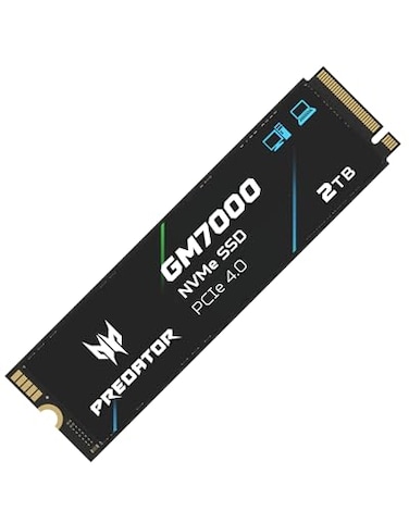 Acer Predator M2 SSD 2TB GM7000 with DRAM cache NVMe 14 2280 PCIe Gen44 Ultra high speed maximum read 7400MBs max write 6700MBs 3D NAND TLC Internal SSD Compatible with PS5 Pro BL9BWWR106