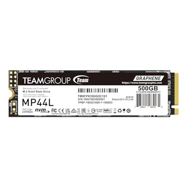 TEAMGROUP MP44L 500GB SLC Cache NVMe 14 PCIe Gen 4x4 M2 2280 LaptopDesktop SSD RW Speed up to 50002500MBs TM8FPK500G0C101