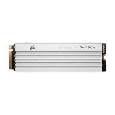 Corsair MP600 PRO LPX 2TB M2 NVMe PCIe x4 Gen4 SSD Optimised for PS5 Up to 7100MBsec Sequential Read 6800MBsec Sequential Write Speeds HighSpeed Interface Compact Form Factor White