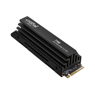 Crucial T700 PCIe Gen5 NVMe 2TB SSD with Heatsink Up to 12400MBs TLC NAND Intel Ryzen Compatible for Hardcore Gaming HighSpeed Storage Solid State Drive CT2000T700SSD5