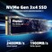 KingSpec SSD 256GB M2 NVMe Gen3x4 SSD 2280 Up to 2400MBs Internal Solid State Drive with 3D NAND Flash Compatible with Desktop and Laptop