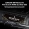 Corsair MP700 Elite 1TB PCIe 50 x4 NVMe M2 SSD Up to 10000MBsec HighDensity 3D TLC NAND M2 2280 DirectStorage Compatible Black