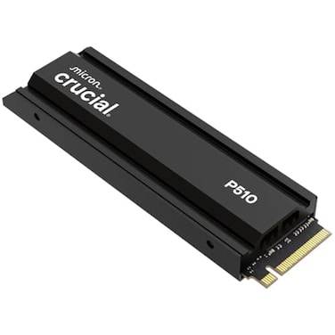 Crucial P510 PCIe Gen5 NVMe 1TB SSD with Heatsink Up to 11000MBs TLC NAND Laptop Desktop PC Compatible for Gamers Creatives Solid State Drive CT1000P510SSD501