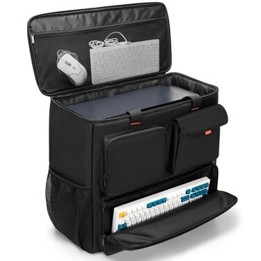 Trunab PC Desktop Carrying Case Compatible with ATXMATX mainframe chassis with Multiple Storage Pockets PC Tower Bag Traveling Carrier for Keyboard Cable Mouse and Headphone Bag Only
