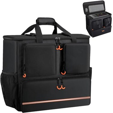 Wigojoy Computer Desktop Tower Large Carrying Case PC Travel Case for Computer Moving Portable Gaming Backpack for Keyboard Mouse and Accessories Bag Compatible with ATXMATX mainframe chassis