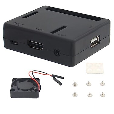 eleUniverse Case for Raspberry Pi 3A ABS Case with Cooling Fan Compatible with Raspberry Pi 3 Model A PlusPi Model A