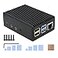 Geekworm for Raspberry Pi 4 Aluminum Case Heavy Duty Passive Cooling Metal CaseHousing with Heatsink Pillar Compatible with Raspberry Pi 4 Model B OnlyBlack P173