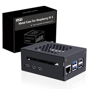 GeeekPi Metal Case for Raspberry Pi 5 Support PCIe to M2 NVMe Shield N04N05X1000X1001 PCIe Peripheral Board Raspberry Pi 5 Active Cooler