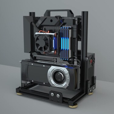 egowz PC Creative Assembly Frame Test BenchOpen Air Frame Case DIY Computer Motherboard Case Rack ITX ATX MATXEATX Open Aluminum Frame Chassis MATX