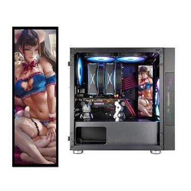 Vetroo Display Board wLED Lights for Computer PC Case Decor Full HD 2K MultiMode Function 98 x 31 Vertical A6