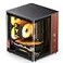 JONSBO TK0 Black ITX Mini Tower PC Case Hyperboloid Glass Desktop DesignSeparated Cabinet Structure Al Alloy Shell DTXITX Walnut Wood Computer Case Sff CaseBlack