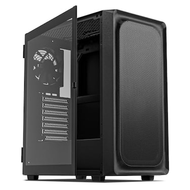 DARKROCK EC2 Black ATX Mid Tower PC Case TypeC Ready Supports 50 Series Graphics Cards Tempered Glass Side Panel up to 8 x 120mm Cooling Fans 1 x 360mm Radiator 1 x PreInstalled Fan