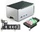 ElectroCookie Raspberry Pi 5 Case Aluminum Compact Case with M2 NVMe SSD PCIe HAT and Active RGB Lighting Cooler Black Case M2 HATX1001