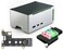 ElectroCookie Raspberry Pi 5 Case Aluminum Compact Case with M2 NVMe SSD PCIe HAT and Active RGB Lighting Cooler Black Case M2 HATX1001