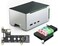 ElectroCookie Raspberry Pi 5 Case Aluminum Compact Case with M2 NVMe SSD PCIe HAT and Active RGB Lighting Cooler Black Case M2 HATX1001