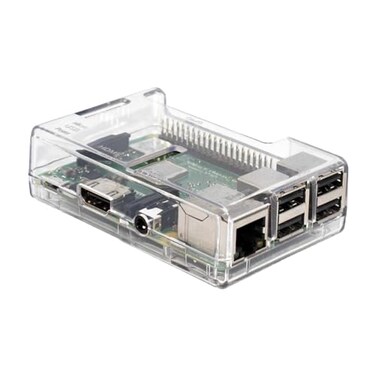 sb components Raspberry Pi 3 Model B Transparent Case Access to All Ports