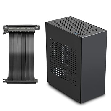 JOYJOM Aluminum Mini ITX Case with PCIe 30 Riser Mini PC Case SFF Small Form Factor PC Case TX Computer Gaming Case Supports GPU Graphics Card Black