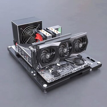 DALAIBUKESI DIY Computer Case PC Frame Desktop Open Chassis Case PC Test Bench Support Motherboards MATX and ATX