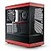 Hyte Y40 Modern Aesthetic Panoramic Tempered Glass MidTower ATX Computer Gaming Case with PCIE 40 Riser Cable Included Red CSHYTEY40BR