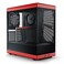 Hyte Y40 Modern Aesthetic Panoramic Tempered Glass MidTower ATX Computer Gaming Case with PCIE 40 Riser Cable Included Red CSHYTEY40BR