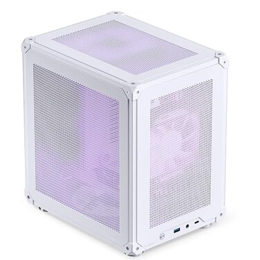 JONSBO C6 White Mini MATX Mesh CaseSimple Compact Desktop Micro ATX ChassisUpper CoverSide Panel ToolFree Open pc case ATX Power Bite L185mm MaxSupport 75mm CPU CoolerGPU200255mm