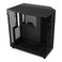 NZXT H6 Flow CCH61FB01 Compact DualChamber MidTower Airflow Case Panoramic Glass Panels HighPerformance Airflow Panels Includes 3 x 120mm Fans Cable Management Black