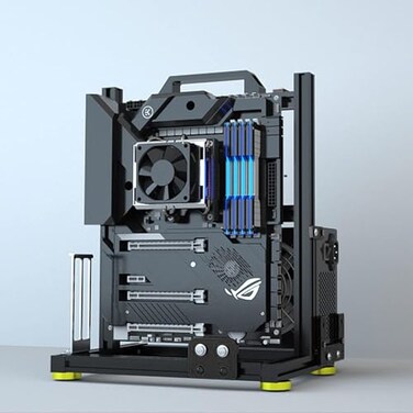 egowz PC Creative Assembly Frame Test BenchOpen Air Frame Case DIY Computer Motherboard Case Rack ITX ATX MATXEATX Open Aluminum Frame Chassis ATX