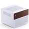 JONSBO N4 White NAS Pc Case Walnut Wood 8Drive Bay6 35 HDD 4 hotswap2 Non hotswap 2 25SSDMicro ATX Chassis USB32Gen2TypeC 1x120mm Fan Builtin White