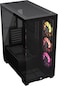 CORSAIR iCUE Link 3500X RGB MidTower ATX PC Case Panoramic Tempered Glass Reverse Connection Motherboard Compatible 3X CORSAIR iCUE Link RX120 RGB Fans Included Black