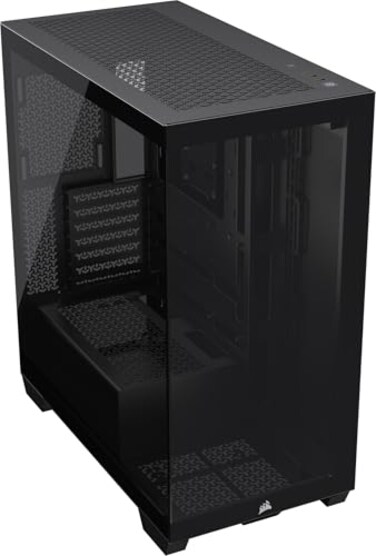 CORSAIR 3500X MidTower ATX PC Case Panoramic Tempered Glass Reverse Connection Motherboard Compatible No Fans Included Black