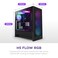 NZXT H5 Flow RGB 2024 Compact ATX MidTower PC Gaming Case High Airflow F360 RGB Core CV Included 360mm Front 240mm Top Radiator Support Cable Management Tempered Glass Black