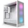 NZXT H5 Flow RGB 2024 Compact ATX MidTower PC Gaming Case High Airflow F360 RGB Core CV Included 360mm Front 240mm Top Radiator Support Cable Management Tempered Glass White