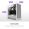 NZXT H5 Flow 2024 Compact ATX MidTower PC Gaming Case High Airflow 2 x 120mm Fans Included 360mm Front 240mm Top Radiator Support Cable Management System Tempered Glass White