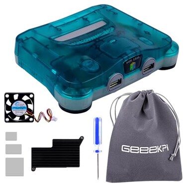 GeeekPi RetroFlag 64Pi Case for Raspberry Pi 5 16GB8GB4GB2GB with Aluminum Heatink Cooling Fan