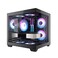 darkFlash ITX PC Case PreInstall 3 PWM ARGB Fans Computer Case Full View Dual Tempered Glass ITX Case Mini Size Supports 240mm AIOC275P Black