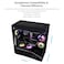 Lian Li V100 ATX MidTower PC Case 4 x 120mm ARGB PWM Fans PreInstalled LED RGB Strip Display Platform with Tempered Glass Support 420mm GPUs 360mm Radiator Optimized Airflow Black V100RX