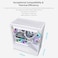 Lian Li V100 ATX MidTower PC Case 4 x 120mm ARGB PWM Fans PreInstalled LED RGB Strip Display Platform with Tempered Glass Support 420mm GPUs 360mm Radiator Optimized Airflow White V100RW