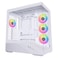 Lian Li V100 ATX MidTower PC Case 4 x 120mm ARGB PWM Fans PreInstalled LED RGB Strip Display Platform with Tempered Glass Support 420mm GPUs 360mm Radiator Optimized Airflow White V100RW