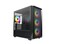 MONTECH X5M Micro ATX Gaming PC Case High Airflow 4x120mm ARGB Fans PreInstalled Glass Side Panel Carbon Fiber Print Accents Black