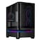 ASUS Prime AP202 ARGB Black mATX pc case with Fully Tempered Curved Glass Supports GPU up to 420mm Long 360mm radiators EasyDetach Rail Patented Slot Vent 3 Builtin ARGB Fans